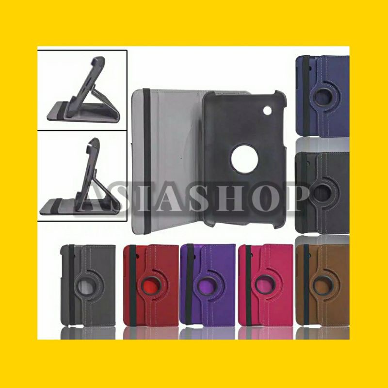 Flip Cover Case Rotary Leather Standing Kulit Jeruk Tablet Tab Samsung T295 P205 S6 Lite