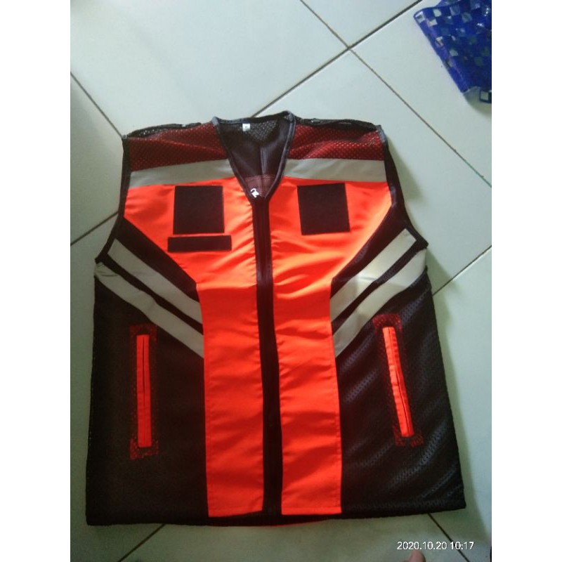 Rompi safety touring security satpam warna oren