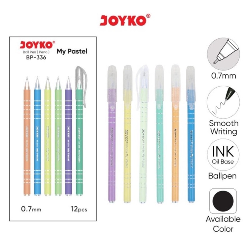 

BULPEN JOYKO/BULPOINT MEREK JOYKO BP-336 MY PASTEL ( 1 PAK ISI 12 BIJI )