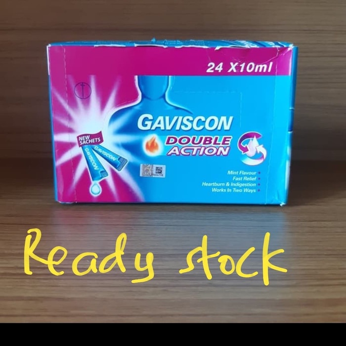 Gaviscon Double Action obat maag cair 24 sachets @ 10 ml