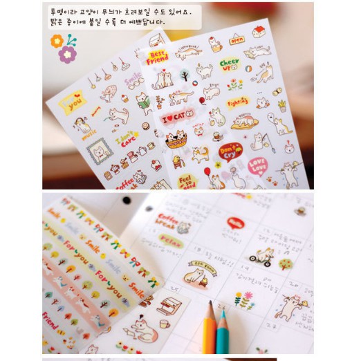 Stiker Set / Sticker Anak Karakter Imut Isi 6 lembar 6 in 1 / Sticker Lucu Unik Karakter 6in1 Set