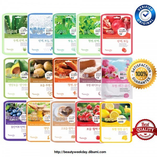 NATUREBY ESSENCE MASK SHEET MASKER KOREA (100% ORIGINAL KOREA)
