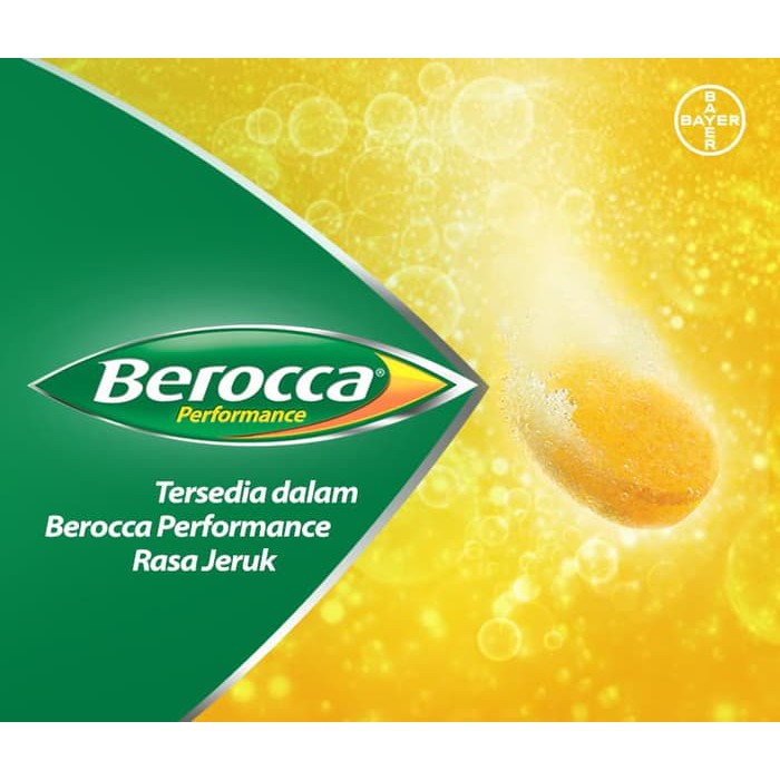 DISKON -  Berocca Multivitamin B kompleks Rasa Jeruk 10 Tablet