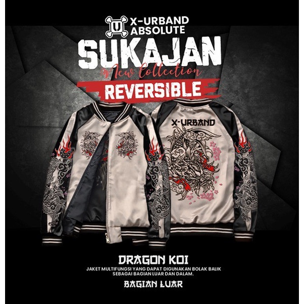 Jacket Sukajan Pria Shinagami Original Branded 2in1 Ful Bordir Kasual Kekinian Absolute Sukajan Jacket Japanese Style Premium X1