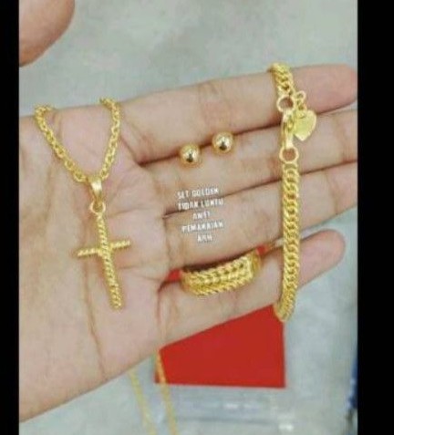 Replika mas salib, awet,tahan lama,kalung, gelang,cincin,anting