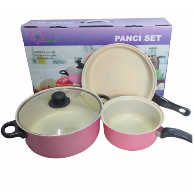 PANCI SET PINK ISI 3