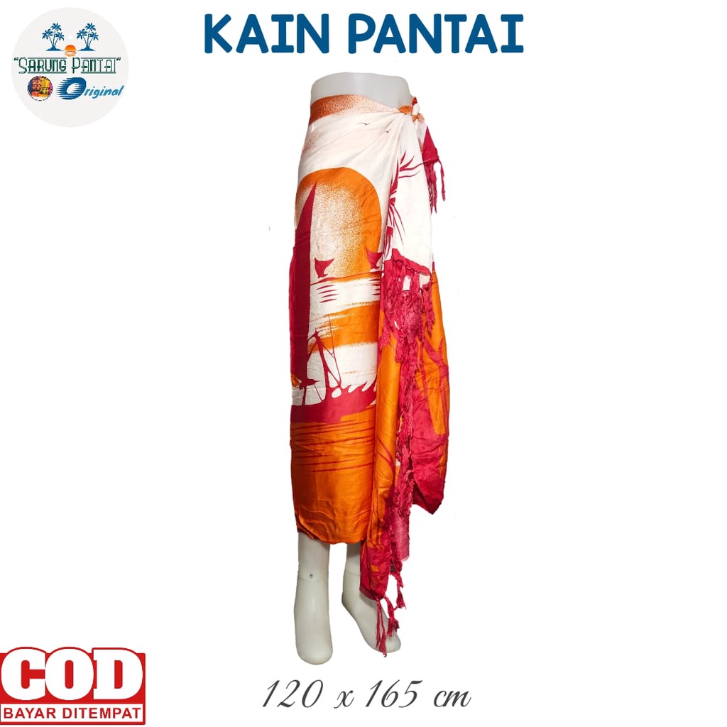 Kain Wisata Pantai Katun Rayon 160 cm x 120 cm Motif Pantai Sembilanmode