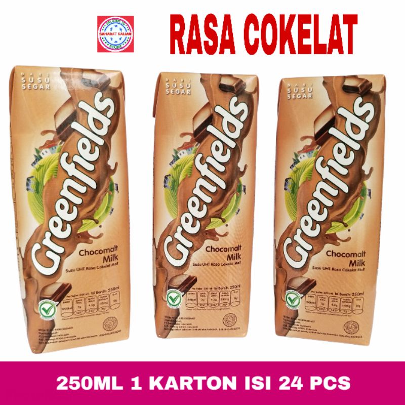 Greenfields 250ml Chocolate 1 karton isi 32pcs