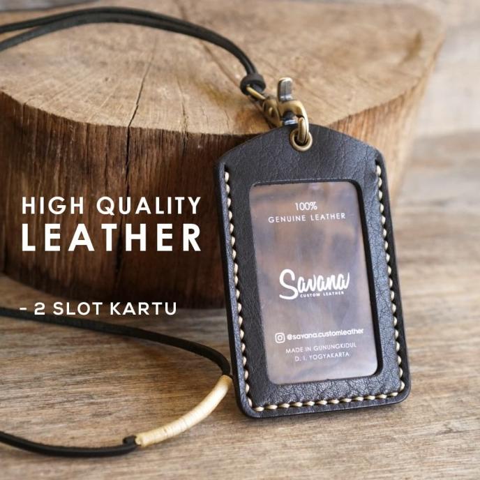 

[[COD]] ID Card / Name Tag Holder / Dompet Id Card Kulit - ICHV2 -HITAM TERMURAH Kode 937