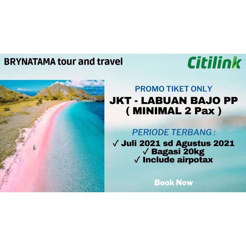 PROMO Tiket JAKARTA - LABUAN BAJO PP INCLUDE PESAWAT