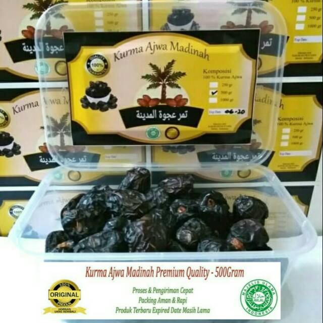 

Kurma Ajwa Madinah Kurma Nabi Asli Premium Quality 500gr