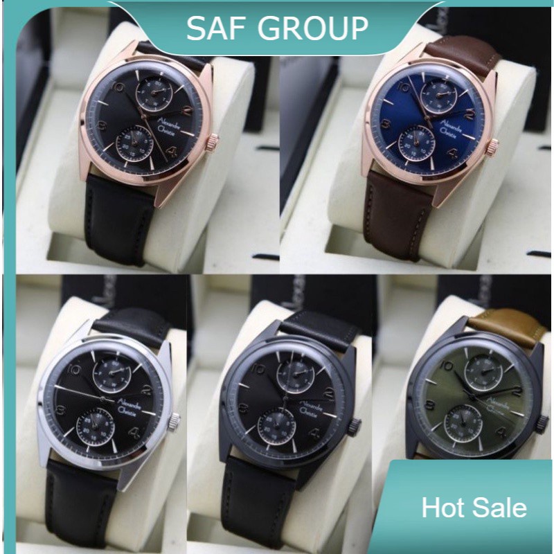 JAM TANGAN PRIA ALEXANDRE CHRISTIE AC 6579 / AC6579 LEATHER ORIGINAL by plp