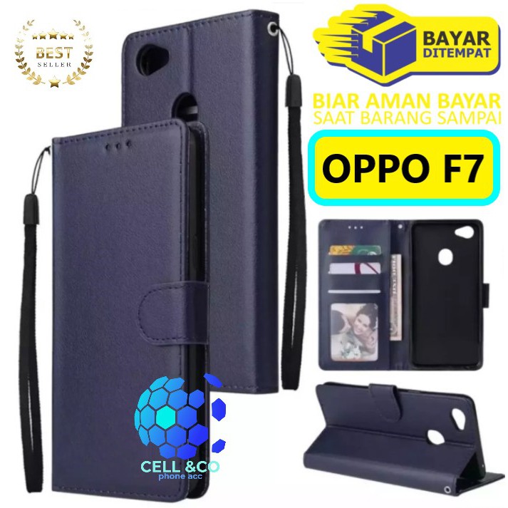 Flip cover OPPO F7 Flip case buka tutup kesing hp casing flip case leather wallet OPPO F7