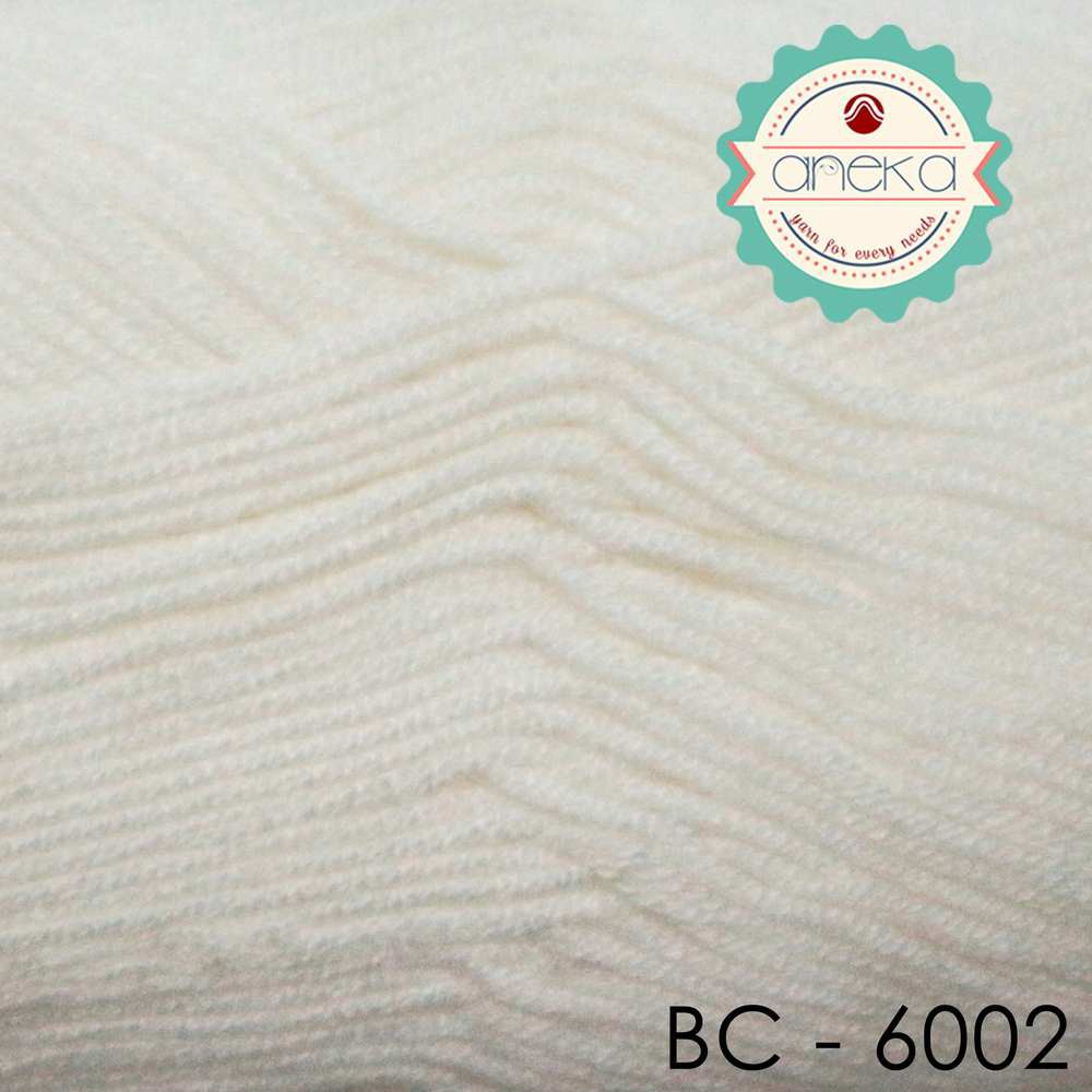 Benang Rajut Katun Bambu / Bamboo Cotton Yarn 3 - 6002 Off White