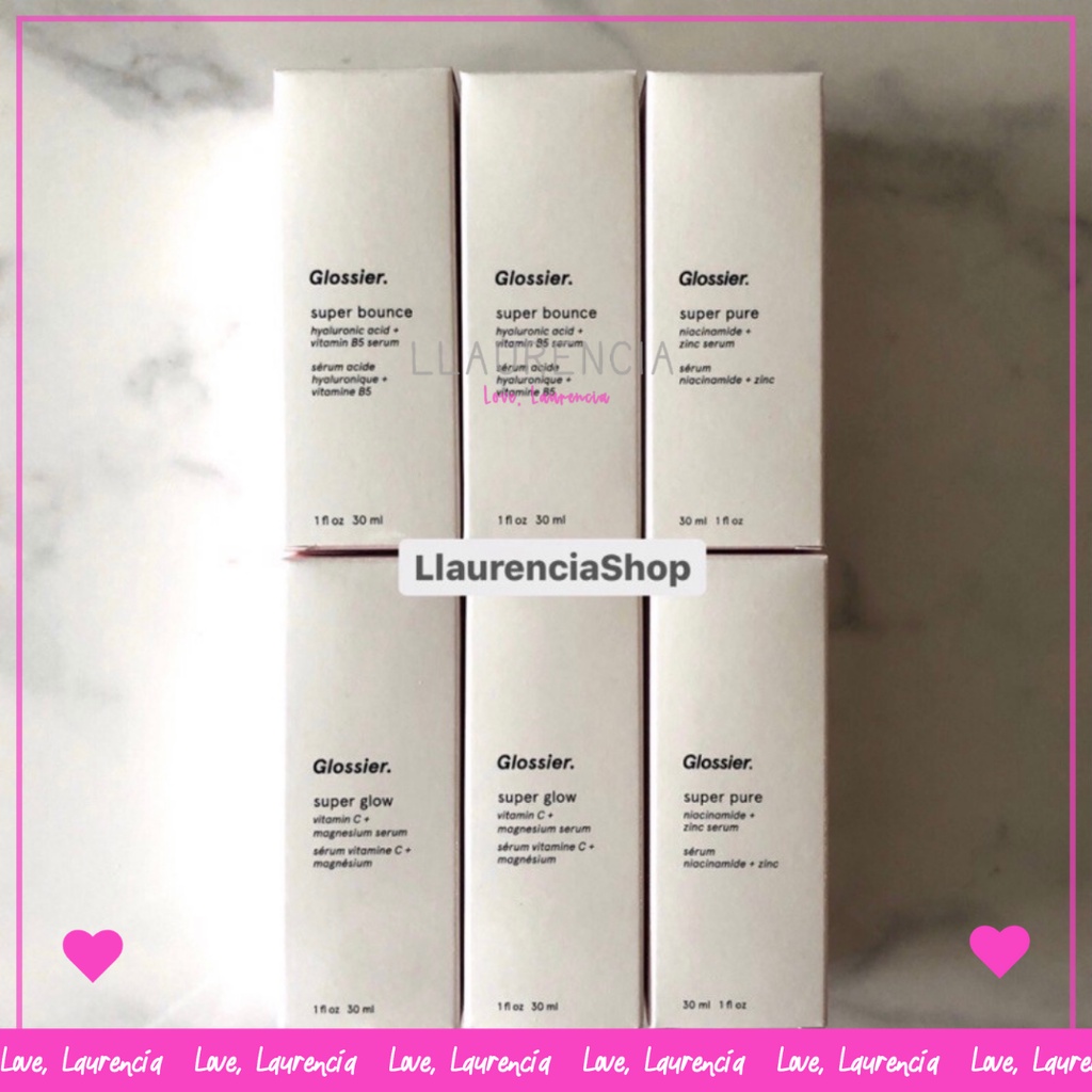 GLOSSIER Super Pure Niacinamide / Super Glow Vitamin C / Super Bounce Hyaluronic Acid super serum