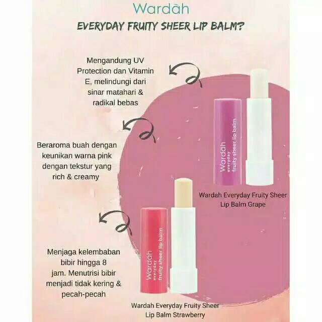 ☃️Cutezz_Ching1☃️Wardah Everyday Fruity Sheer Lip Balm 4g