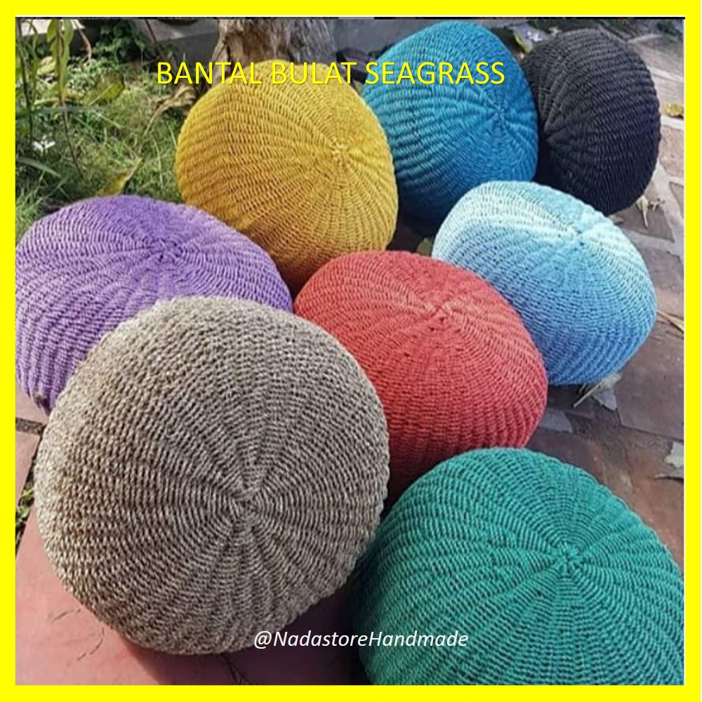 BANTAL BULAT ANYAMAN / POUFE / BANTAL SOFA / BANTAL DEKORASI