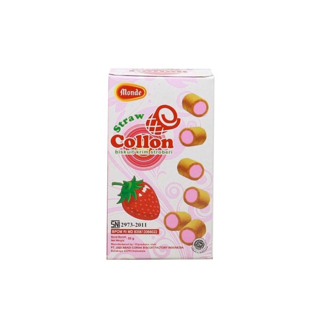 

Monde Collon Biskuit Roll Isi Krim Strawberry [50 gr]