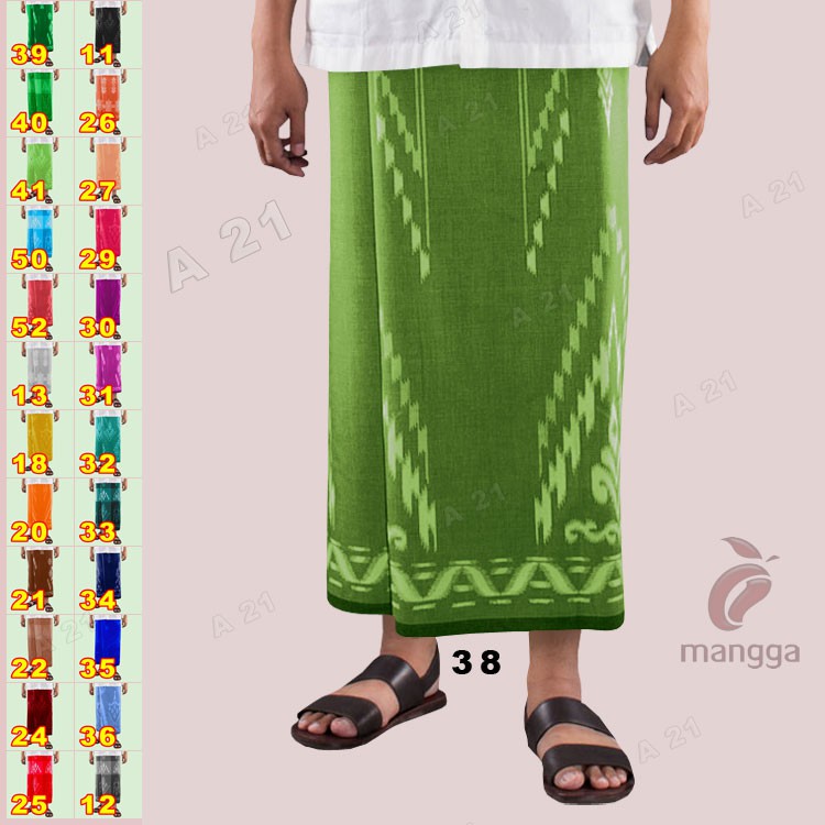 Motif Kembang M36 Stock Kain Sarung Tenun Cap Mangga Original