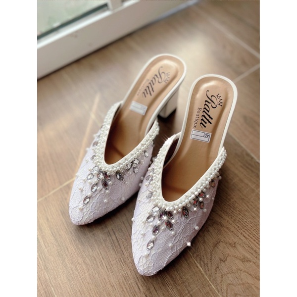 Termurah!!!! hells 7cm brukat weding lesti/ sepatu pengantin/ sepatu brukat/ sepatu payet/ sandal pengantin