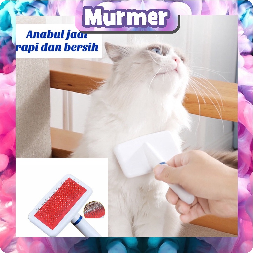 Murmerofficial Sisir Sikat Slicker Bulu Rambut Anjing Kucing Pet Brush Comb Grooming | Sisir Kucing Murah R593