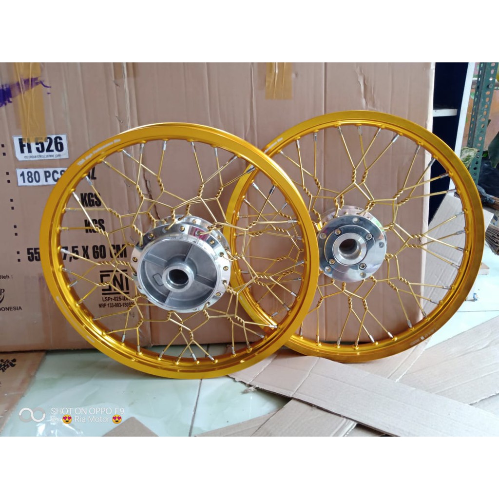 Velg Jari Jari Ulir Kepang Vixion Old Dan Vixion New Paketan Ring 17 TDR Gold