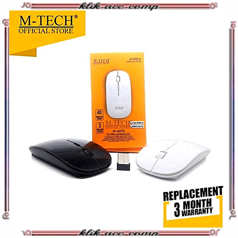 Wireless Mouse m-tech slim sy 6070 / M-TECH MOUSE WIRELESS 6070 SLIM