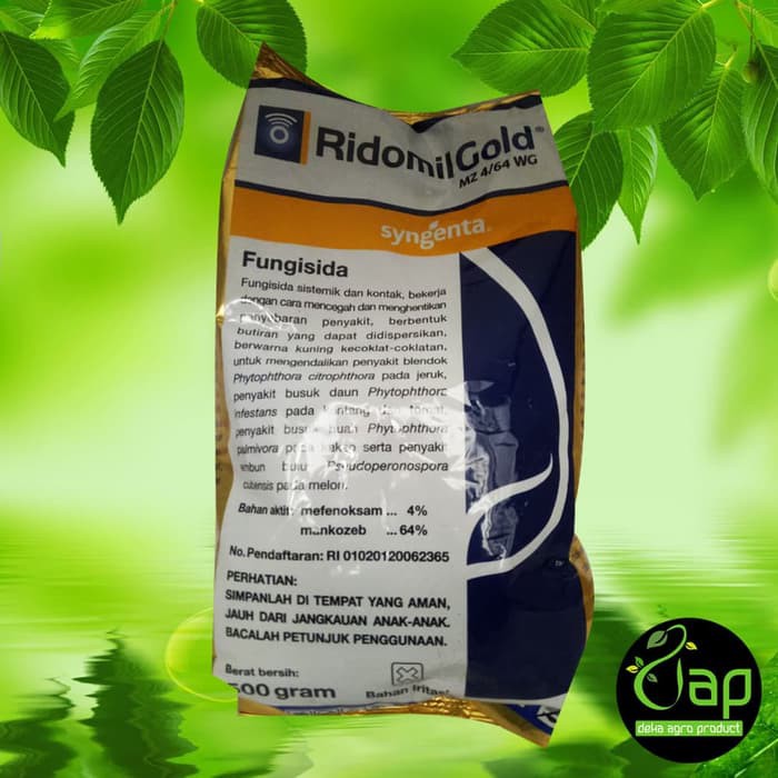 FUNGISIDA RIDOMIL GOLD MZ 4/64 WG 500 GRAM - bahan aktif mefenoksam 4% mankozeb 64 %