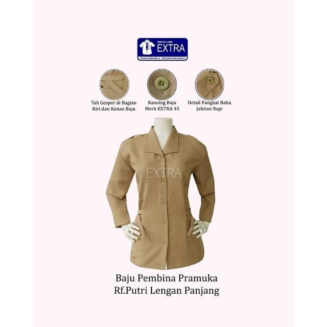 SERAGAM BAJU PEMBINA PRAMUKA RAFILO PUTRI LENGAN PANJANG
