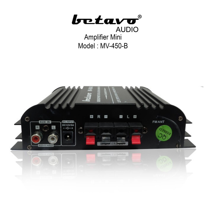 Power Ampli Mobil Usb Mp3, Input,BLUETOOTH, Radio BETAVO 2CH MV450B