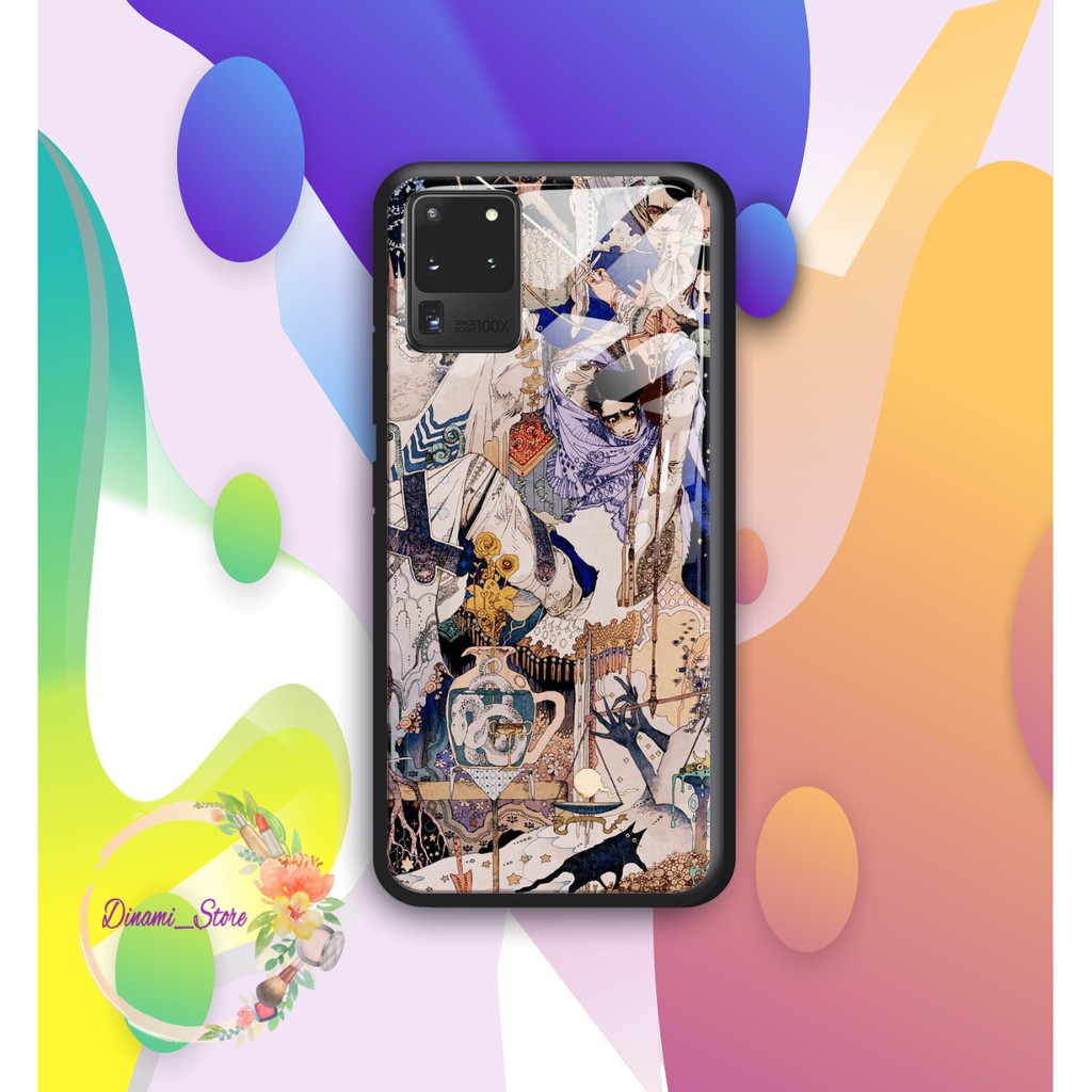 Back case glass ART WALLPAPER Vivo Y91 Y17 Y12 Y15 Y93 Y95 Y81 Y83 Y71 Y53 y20 Y30 Y50 V17 DST1435