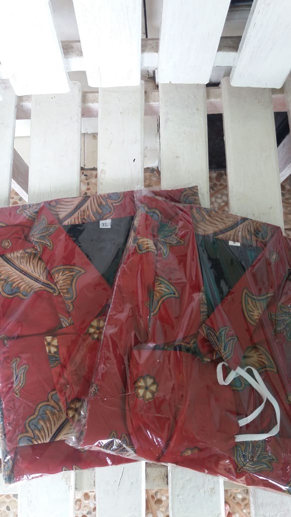 Batik Pria Lapis Furing Katun Primisima Batik Solo Godongan Merah