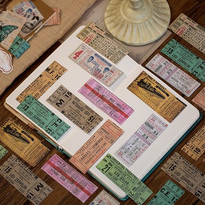 

HI224 Kertas Vintage 30pcs Motif Tiket Kereta Untuk Dekorasi Jurnal
