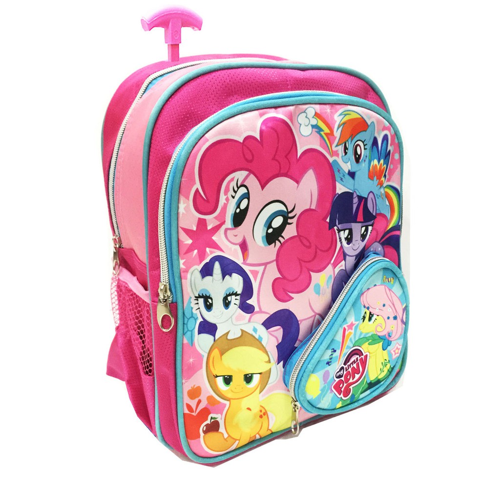 Ajib Tas Dorong Anak Little Pony Pink Imut Lucu Trolley Bag Sekol VR990  Tk My Little Pony Full Sat