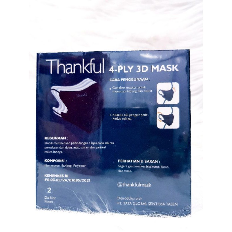 THANKFUL 4-PLY 3D MASK ISI 30