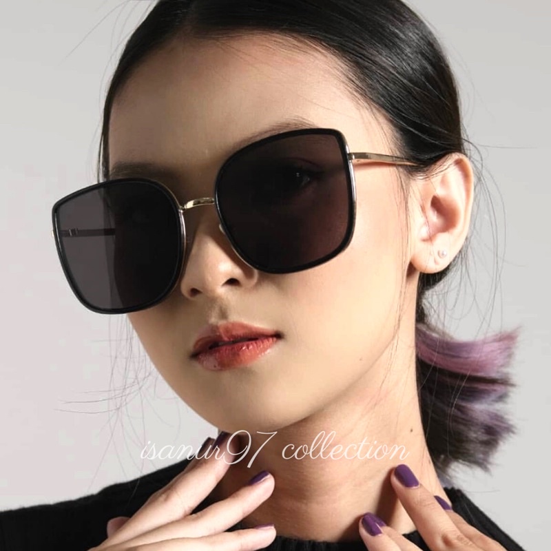 Sunglasses Square Oversized Kacamata Hitam Korea Wanita Kaca Mata Fashion Oversized Sunglasses