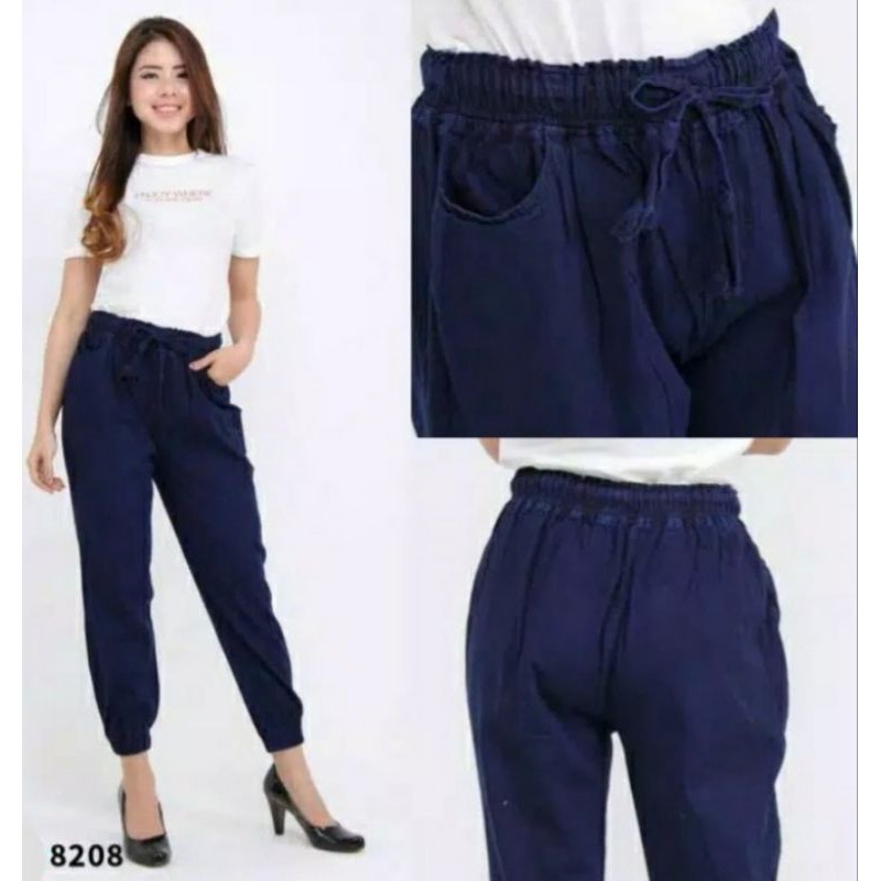 DENIM JOGGER PANTS /CELANA  JEANS BLOGGER TERBARU