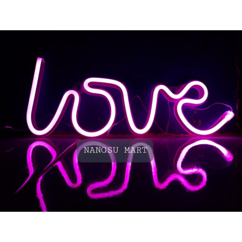 lampu hias karakter love lampu love led