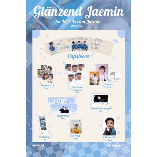 [READY STOCK] NCT DREAM NANA NA JAEMIN BIRTHDAY PROJECT 2022 CUPSLEEVE EVENT KIT FANKIT