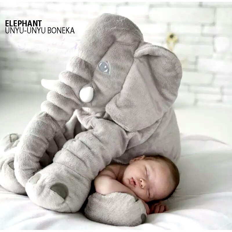 gajah big besar 70cm Boneka Elephant Doll Boneka bantal bayi mobil punggung jattestor taman safari