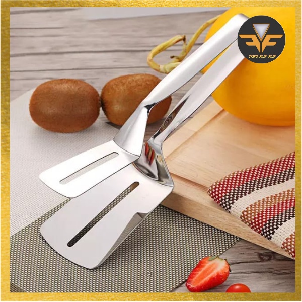 Pencapit Stainless Steel BBQ Capitan Gorengan Capitan Daging Steak dan Ikan Penjepit Serbaguna