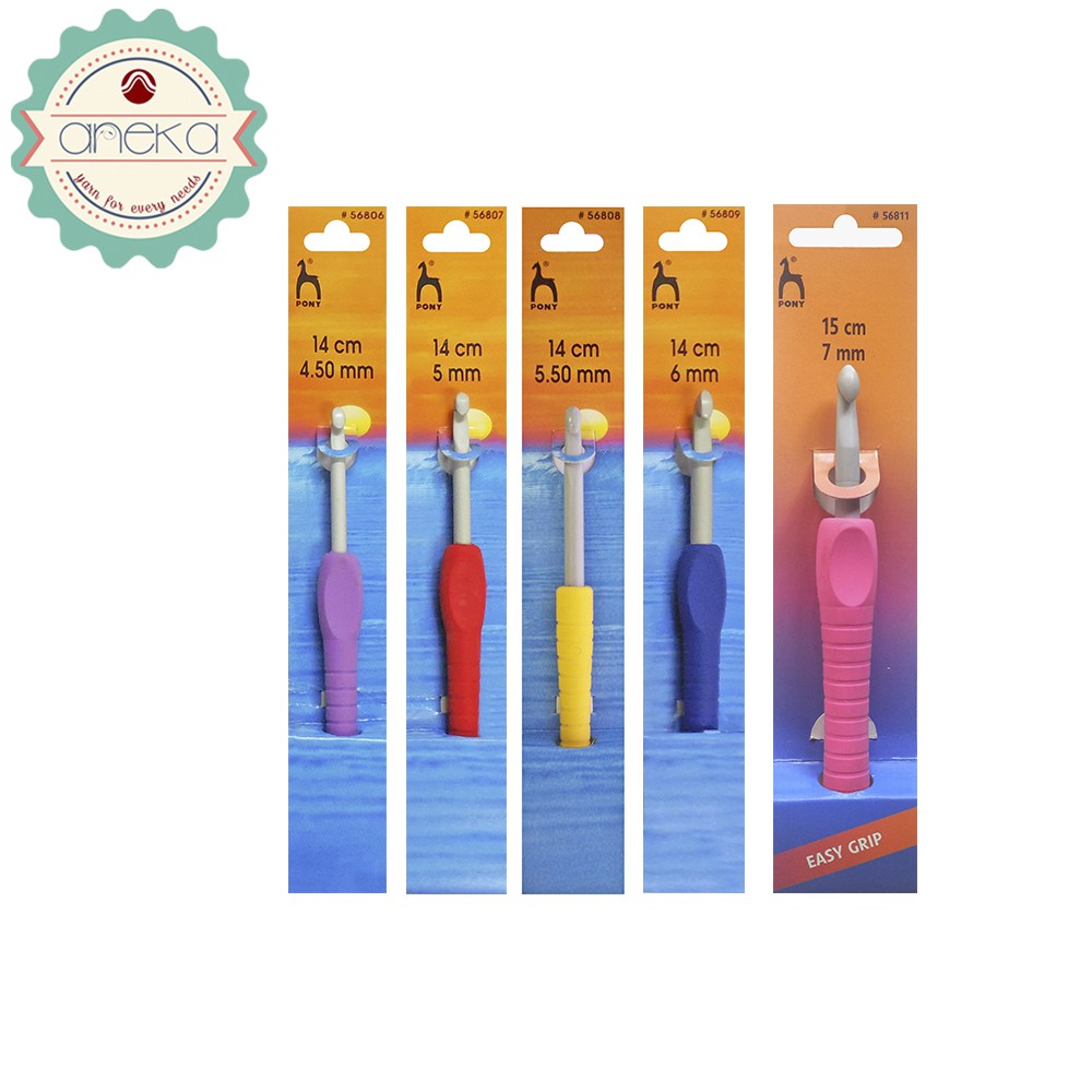 Hakpen (Alat / Jarum Rajut) Crochet Hooks Pony Finger Flat - PCS