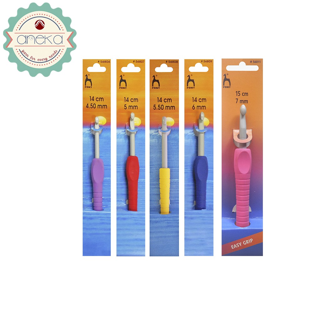 Hakpen (Alat / Jarum Rajut) Crochet Hooks Pony Finger Flat - PCS