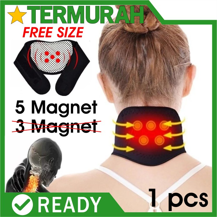 SABUK TERAPI PEMANAS LEHER TURMALINE ALAT KESEHATAN tcare nyeri magnetic pegal pegel heat neck pad