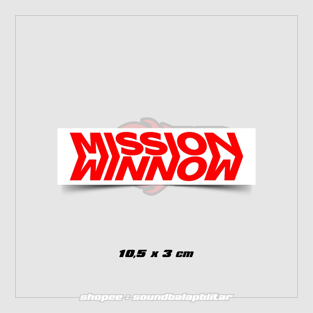 Stiker Racing Mission Winnow Bijian Vynil Anti Air