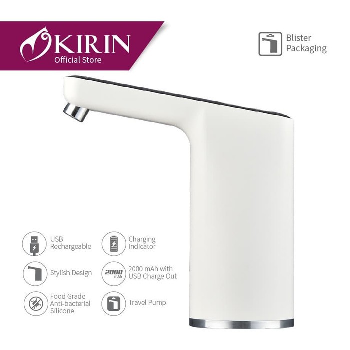 KIRIN POMPA AIR MINUM ELEKTRIK RECHARGEABLE PUMP KIRIN KRP-008