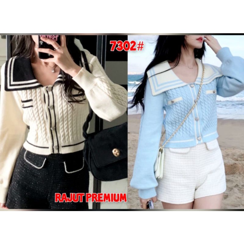 SWEATER RAJUT CROP IMPORT PREMIUM TEBAL