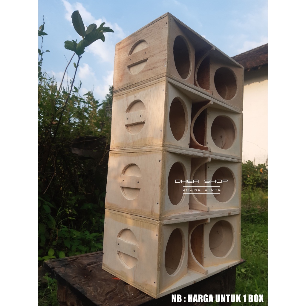 Terangshop17 Box Subwoofer 4 Inch Double // Box Speaker 4 Inch Model V