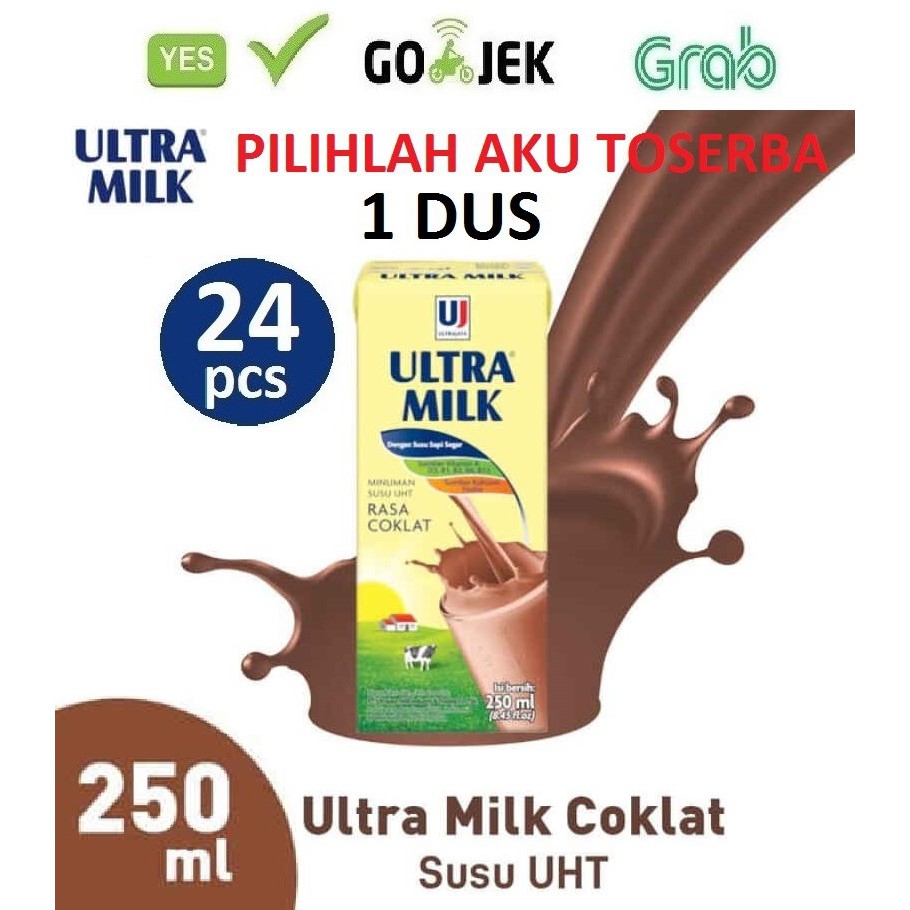 Susu Ultra Coklat (Cokelat) - 250 ml - 1 DUS ISI 24 pcs