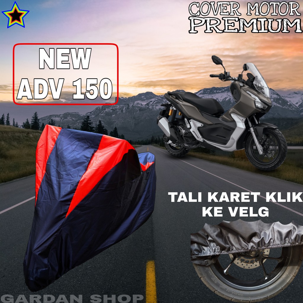 Sarung Motor NEW ADV 150 Hitam MERAH Body Cover Penutup Pelindung Motor Adv PREMIUM